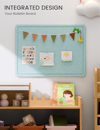 Fluxynara 23.6" x 17.1" Bulletin Board, Aqua Blue