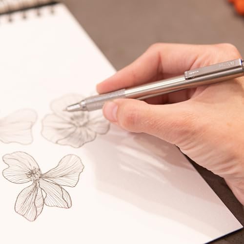 Zebra Pen STEEL F-701 Retractable Ballpoint Pen, Black Ink, 0.8mm, 1-Pack