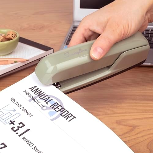 Swingline Stapler, 30 Sheet Capacity, 747 Business Stapler, Jam Free, Metal, Sage (74739)