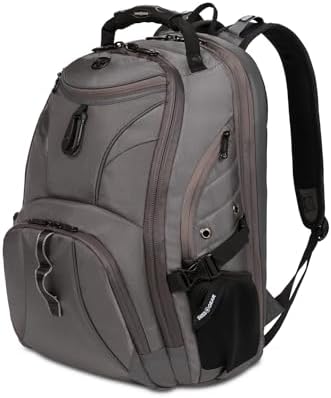 SWISSGEAR 1900 ScanSmart Laptop Backpack, Fits Most 17-Inch Laptops, TSA-Friendly Lay-Flat Design, RFID Protection, and Tablet Pocket, Black, 31L, 18.5-Inch