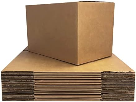 Amazon Basics Cardboard Moving Boxes, Small 16" x 10" x 10", Brown, 15-Pack