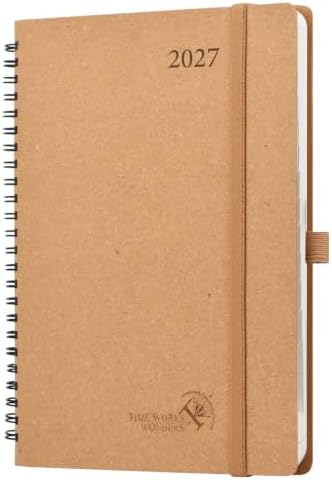 POPRUN 2027 Planner, 6.5''x8.5'' Recycled Paper Weekly and Monthly Calendar