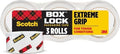 Scotch Box Lock Packing Tape, Clear, Extreme Grip Box Packaging Tape for Shipping and Mailing, 1.88 in. x 54.6 yd, 3 Refill Rolls
