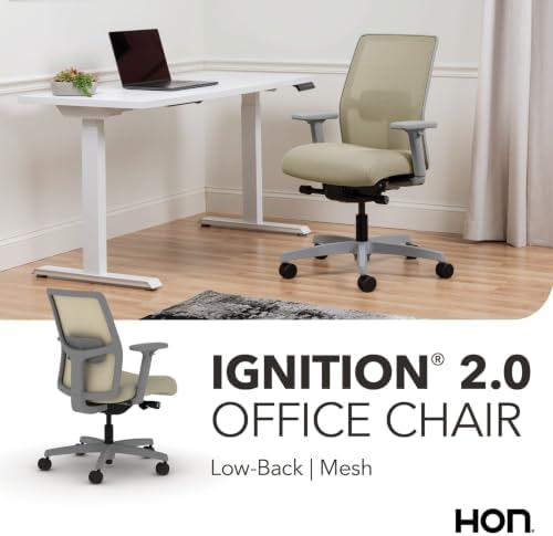 HON Ignition 2.0 Low Back Ergonomic Office Chair, Desk Chair, Linen