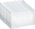 Azar Displays 122012 Self Adhesive Tape Clear Acrylic Wall Sign Holder Frame 11.5" W x 2.5" H - Landscape, 10-Pack