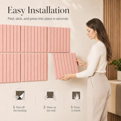 Stripe Felt Bulletin Board Tiles, Cork Board Alternative 24 x 36 in