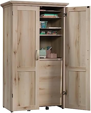 Sauder Miscellaneous Storage Craft & Sewing Armoire, Pacific Maple finish