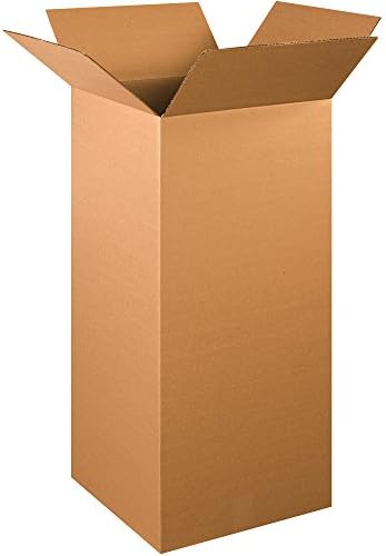 BOX USA 16 x 16 x 36 Corrugated Cardboard Boxes, Tall 16"L x 16"W x 36"H, Pack of 10 | Shipping, Packaging, Moving, Storage Box for Home or Business, Strong Wholesale Bulk Boxes