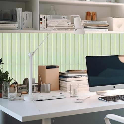 Honoson 12 Pack Felt Bulletin Board Self Adhesive Wall Tiles, Sage Green