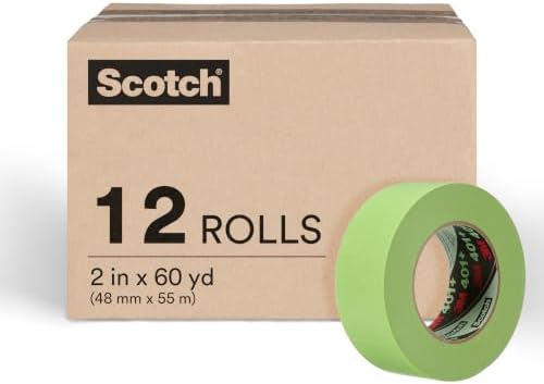 3M High Performance Green Masking Tape 401+, 48 mm x 55 m, 6.7 mil