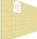 Honoson 12 Pack Felt Bulletin Board Tiles with Safe Adhesive, Light Yellow