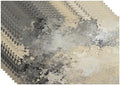 Batmerry Taupe Squares Texture Linen Placemats Set of 8, Grey and Beige Art Painting Washable Table Mats for Kitchen Table Thickened Heat Insulation Dining Set Indoor Outdoor 12X18 in
