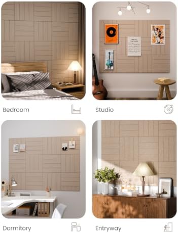 Fluxynara Felt Bulletin Board & Cork Board Alternative, Taupe