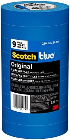 ScotchBlue Original Multi-Surface Painter's Tape 1 Inch Wide, 9 Rolls