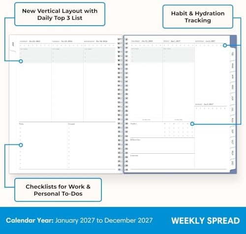 Blue Sky 2027 Weekly & Monthly Planner Calendar, 8.5"x11", Lindley