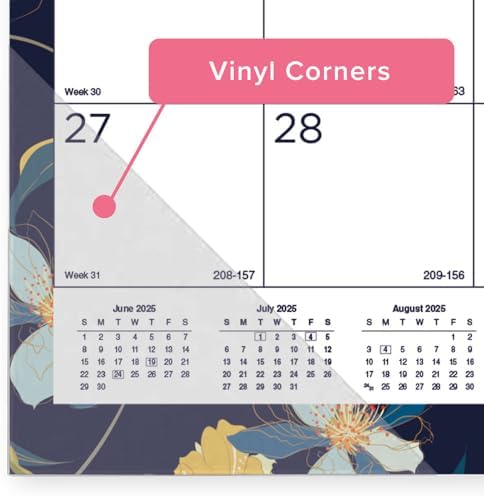 Blueline® Academic Monthly Desk Pad Calendar, 18 Months, July 2025 to December 2026, 22" x 17", Blossom Design (CA1716BD-26)