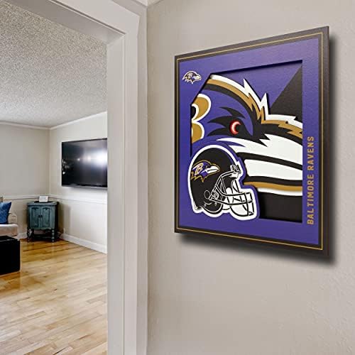 YouTheFan NFL Baltimore Ravens 3D Logo Series Wall Art