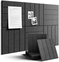 Fluxynara Felt Bulletin Board & Cork Board Alternative, Charcoal Gray