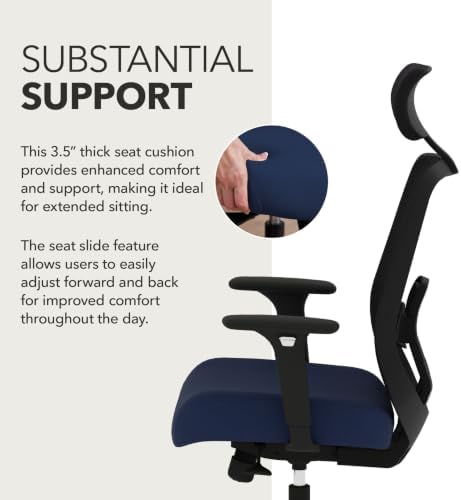 HON Altern Ergonomic Office Chair, Office Desk Computer Chair, Indigo