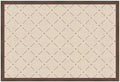 Kate and Laurel Framed Fabric Pinboard 38 x 26, Green Lattice Pattern Printed Linen Classic Bulletin Board for Use as a Vision Board or Wall Organization, Florence Medium Brown Frame