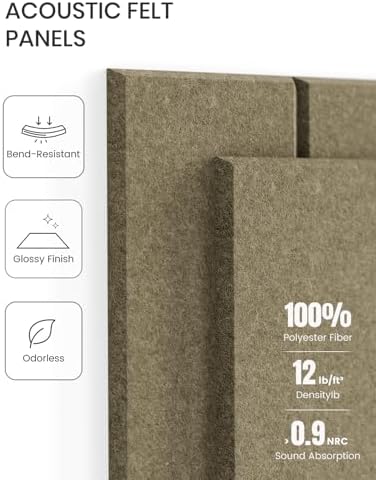 Fluxynara Felt Bulletin Board & Cork Board Alternative, Earth Brown