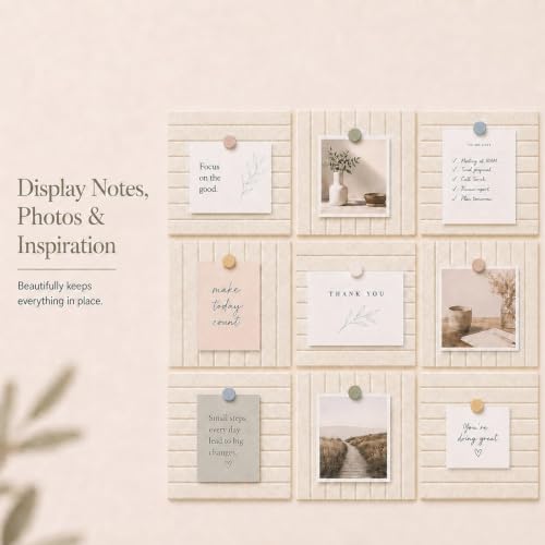 Stripe Felt Bulletin Board Tiles, Cork Board Alternative 48 x 36 in