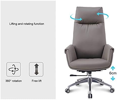 Office Chair Desk Chair Armrest Swivel Roll High Back PU Leather Computer Chair Adjustable Ergonomic Task Chair (A Technology Leather No Massage)