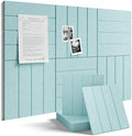 Fluxynara 36" x 24" Large Felt Bulletin Board, Aqua Blue