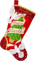 Bucilla Felt Applique 18" Stocking Making Kit, Peaceful Doves, Perfect for DIY Arts and Crafts, 89625E