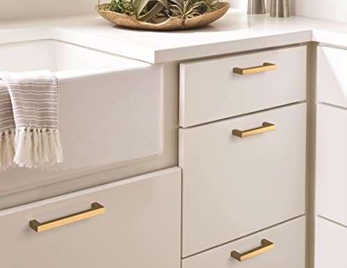 Amerock | Cabinet Pull | Champagne Bronze | 3-3/4 inch (96 mm) Center-to-Center | Monument | 2 Pack | Drawer Pull | Cabinet Handle | Cabinet Hardware