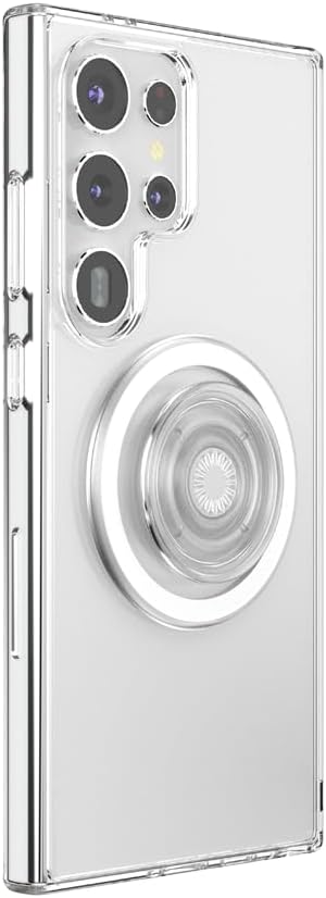 PopSockets Samsung Galaxy S24 Ultra Phone Case MagSafe- Clear | Compatible with MagSafe PopSockets, Drop Protection, Clear, Translucent, iPad, Removable, Popper