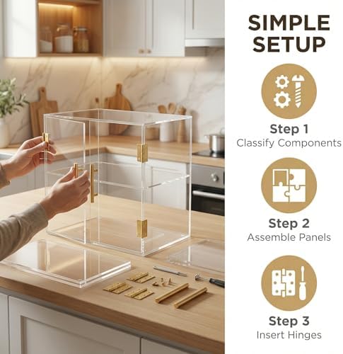 2 Tiers Countertop Bakery Display Case