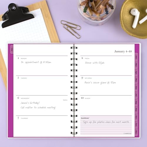 Mead Cambridge 2027 Planner, Weekly & Monthly, 5.5" x 8.5", Floral Haze (1848-200-27)