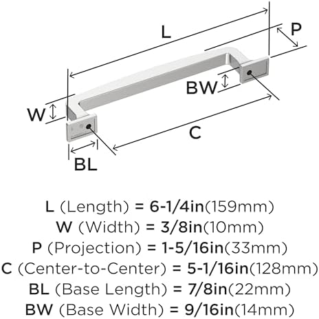 Amerock 5-1/16" Westerly Polished Chrome Drawer Pull