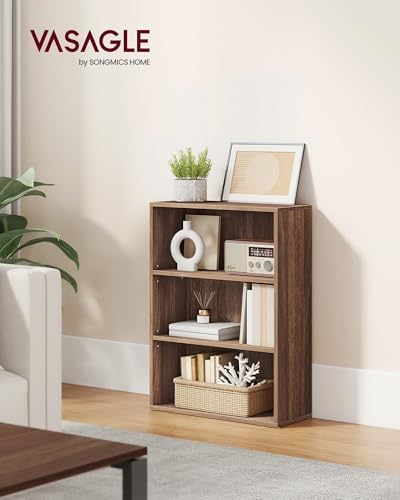 VASAGLE 3-Tier Bookshelf, Storage Organizer, 23.6 x 9.4 x 32 Inches