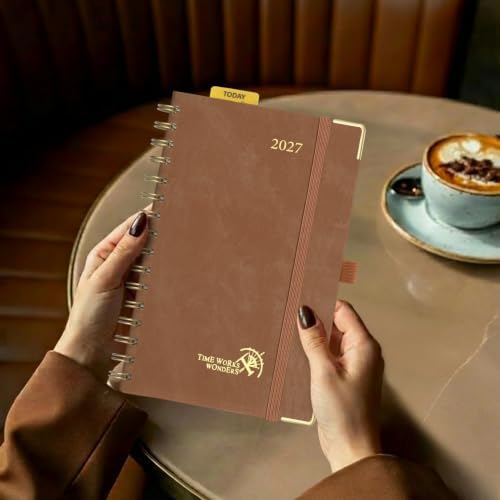 POPRUN Daily Planner 2027 One Page Per Day, 6" x 8.5", Day Calendar Book