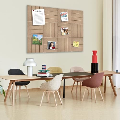 12 Pack Felt Bulletin Board, 35" x 47" Large Oatmeal Pinboard Self-Adhesive
