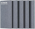 TO-TH Soundproofing Panels High-Density Acoustic Panel 5 Pack, African Gray
