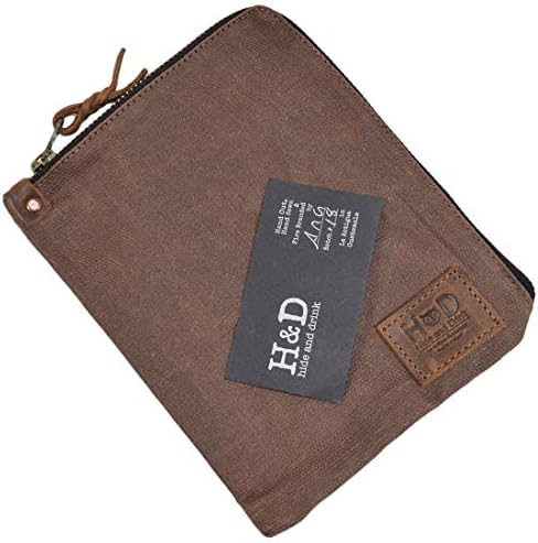 Hide & Drink, Scribbler Case for Notebook Handmade from Waxed Canvas (Honey Bourbon)