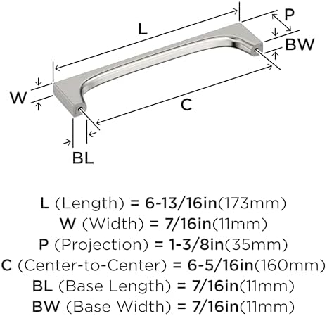 Amerock 6-5/16" Merced Polished Nickel Drawer Pull