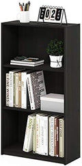 Furinno Basic 3-Tier Book Shelf with Open Shelves, Espresso