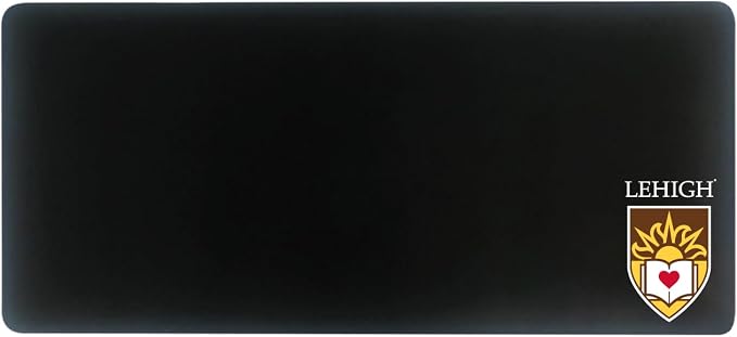 Lehigh University Classic Cloth Desk Mat, Durable Office Supplies, Non-Slip Base, Responsive Desk Pad with Smooth Cloth Surface, Black