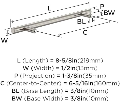 Amerock 6-5/16" Bar Pulls Satin Nickel Drawer Pull