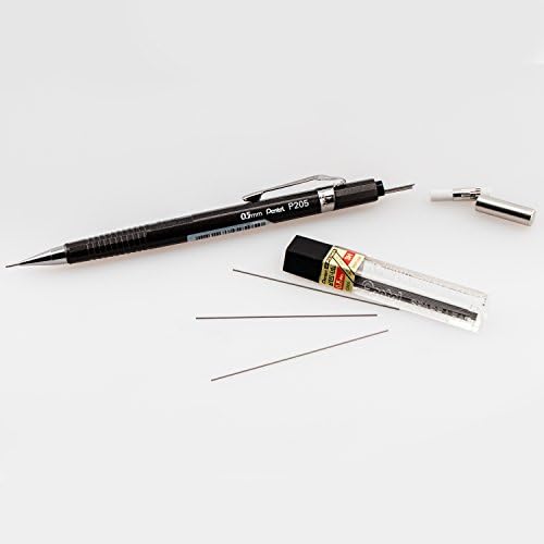 Pentel Sharp Mechanical Pencil, (0.5mm), Metallic Graphite Barrel, Box of 12 (P205MN)