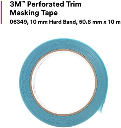 3M Perforated Trim Masking Tape 06349, 10 mm Hard Band, 50.8 mm x 10 m