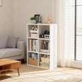 6 Cube Organizers and Storage, Open Shelf Storage, Includes 4 Corner Bumpers, Space-Saving Vertical Storage for Living Room, Home Office, 41.7" H x 27.6" W x 11.8" D, White