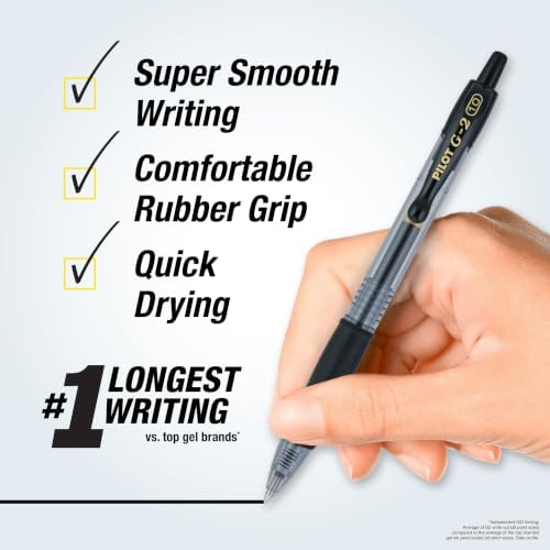 PILOT G2 Premium Gel Pens, Bold Point 1.0mm, Black Ink, 14-Pack