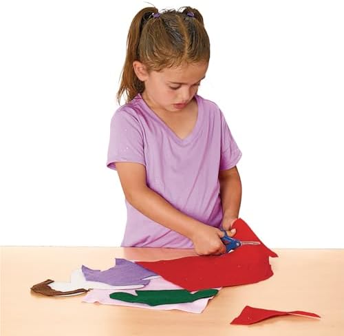 Colorations 100% Polyester Felt Sheets 6" x 9", 10 colors, 1mm Thick, 100 Sheet Pack for Sewing and DIY Arts & Crafts Projects (Item #EZFELT),orange | Ages 3+, PreK+, 100 Sheet Pack for Sewing & DIY Arts & Crafts Projects