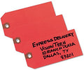 Avery Unstrung Shipping Tags, 11.5 pt. Stock, 4-3/4" x 2-3/8", 1,000 Red Hang Tags (12345)