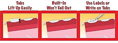 Pendaflex Ready-Tab Reinforced Hanging File Folders, Legal Size, Assorted Colors, 6 Tab, 25/BX (42593)